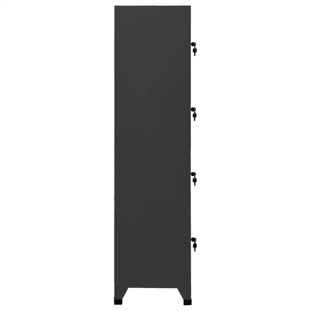 vidaXL Locker Cabinet Anthracite 15’’x17.7’’x70.9’’ Steel - Furniture > Cabinets & Storage > Storage Cabinets & Lockers