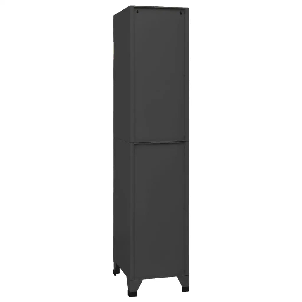 vidaXL Locker Cabinet Anthracite 15’’x17.7’’x70.9’’ Steel - Furniture > Cabinets & Storage > Storage Cabinets & Lockers