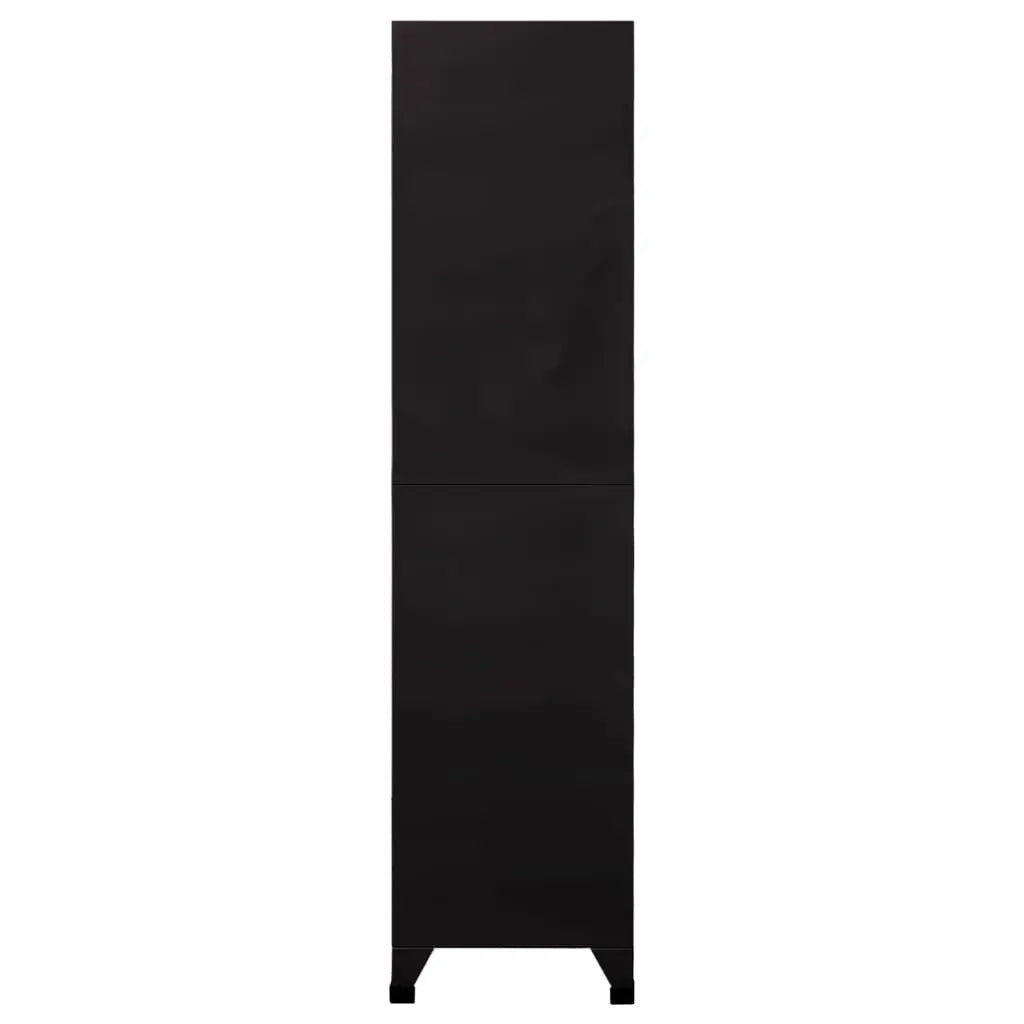 vidaXL Locker Cabinet Black 35.4’’x15.7’’x70.9’’ Steel - Furniture > Cabinets & Storage > Storage Cabinets & Lockers