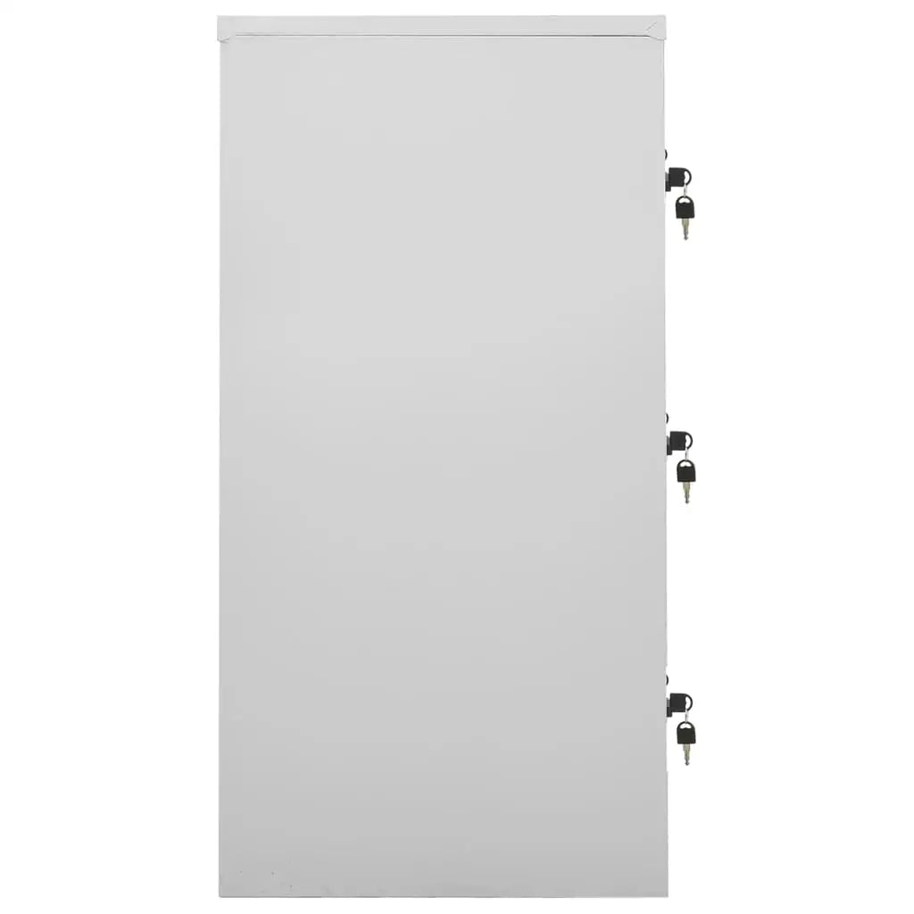vidaXL Locker Cabinet Light Gray and Green 35.4’’x17.7’’x36.4’’ Steel - Light grey and green / 1 pcs - Furniture >