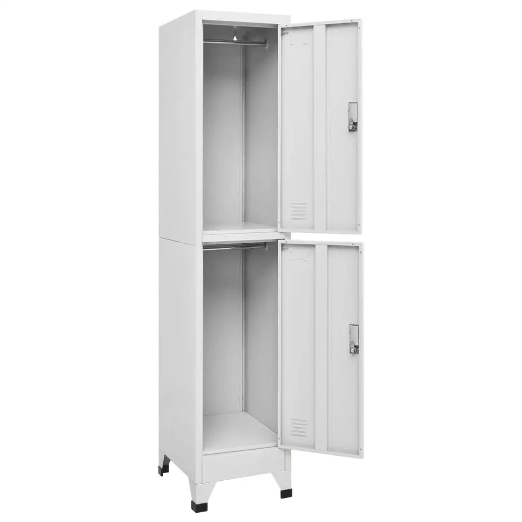 vidaXL Locker Cabinet with 2 Compartments 15’’x17.7’’x70.9’’ - Furniture > Cabinets & Storage > Storage Cabinets &