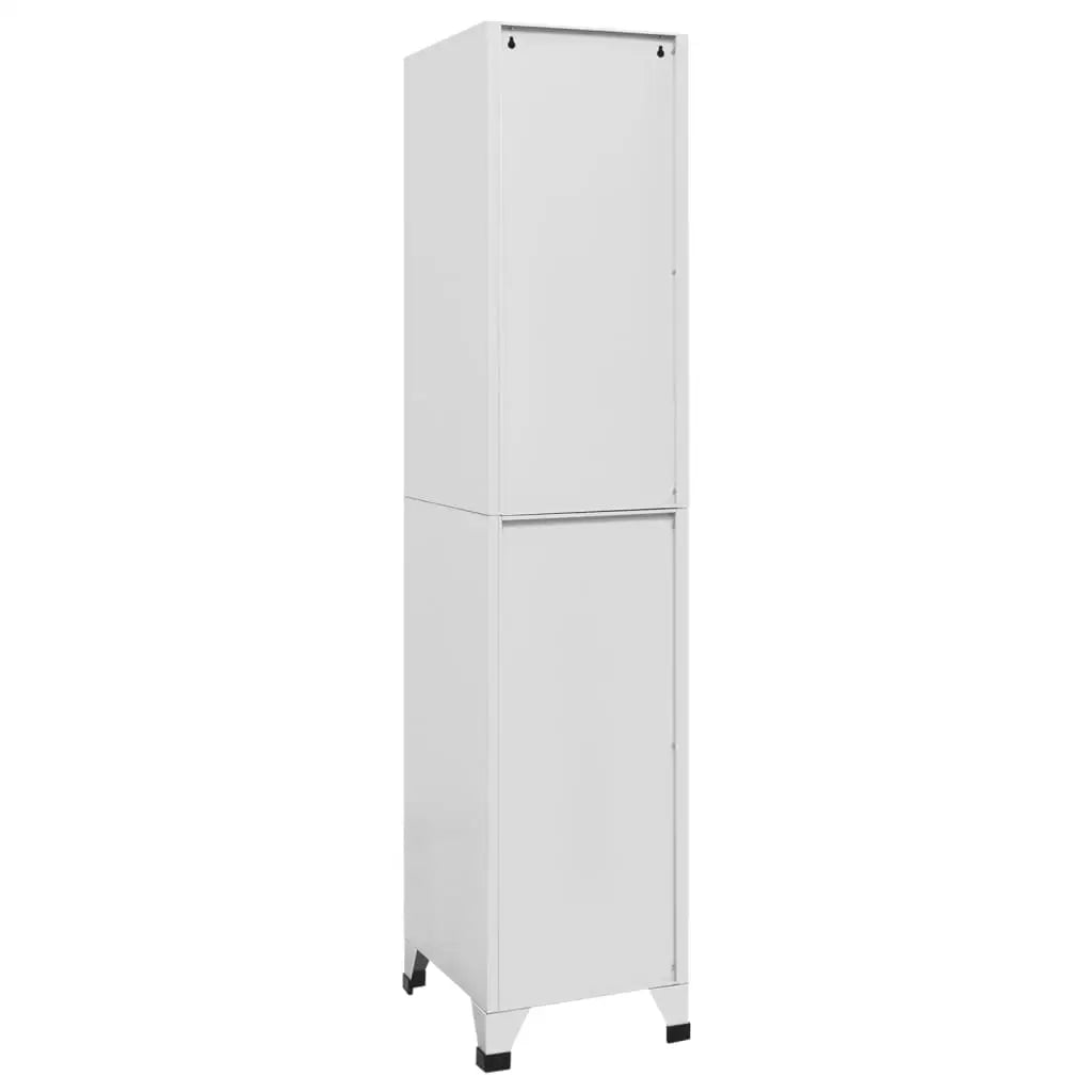 vidaXL Locker Cabinet with 2 Compartments 15’’x17.7’’x70.9’’ - Furniture > Cabinets & Storage > Storage Cabinets &