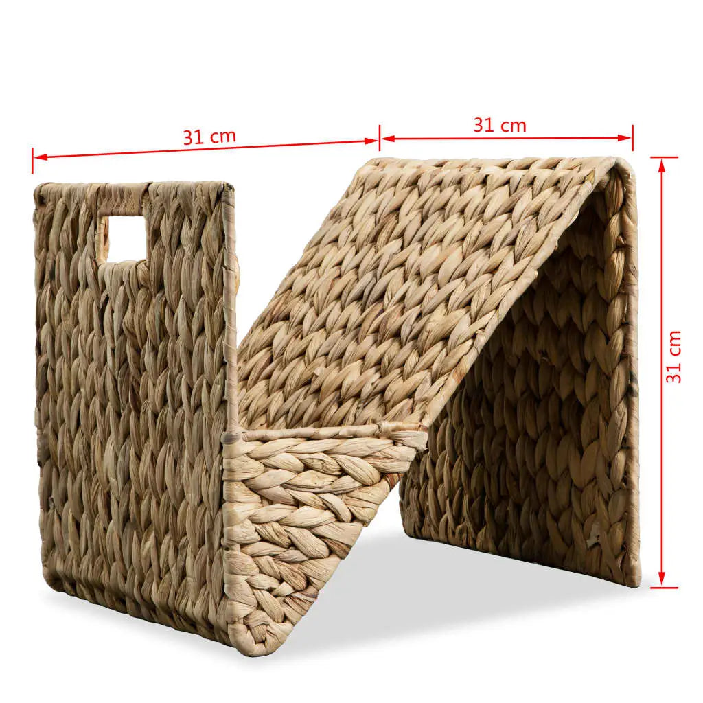 vidaXL Magazine Holder 12.2’’x12.2’’x12.2’’ Water Hyacinth - Furniture > Cabinets & Storage > Magazine Racks
