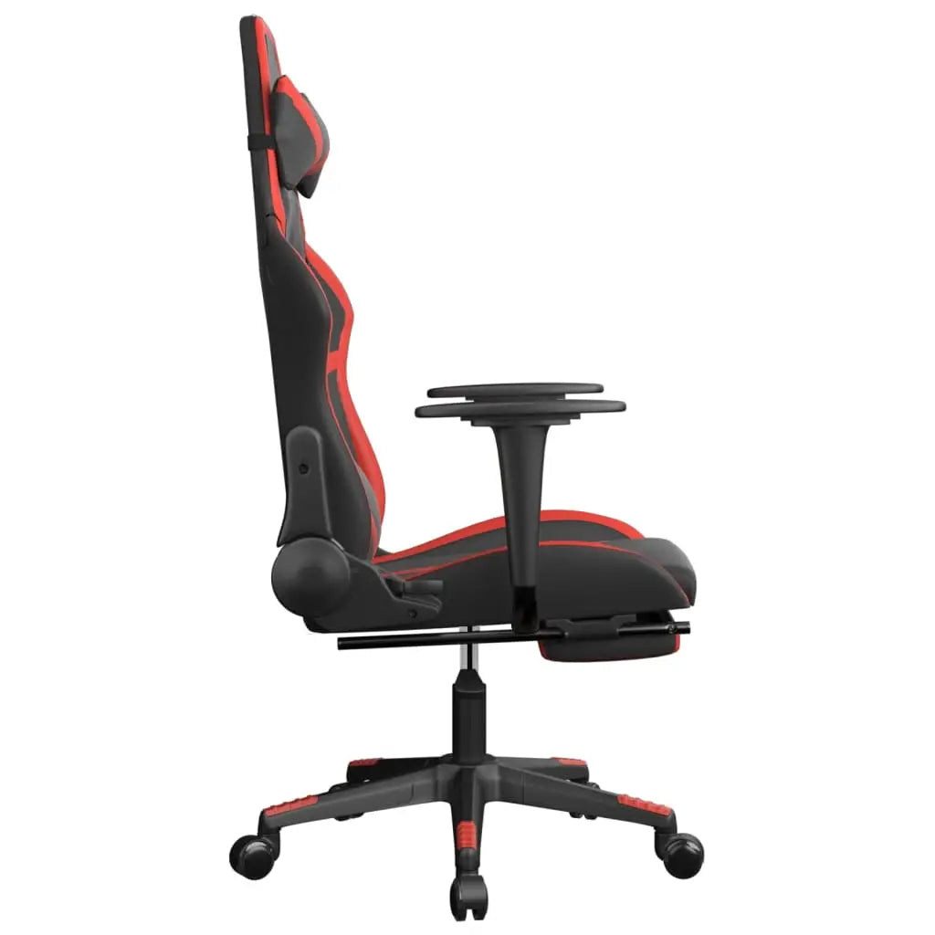 vidaXL Massage Gaming Chair with Footrest Black&Blue Faux Leather - Furniture > Chairs > Gaming Chairs