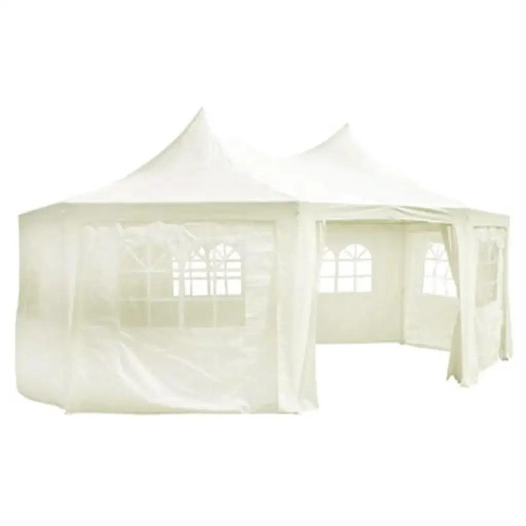 vidaXL Octagonal Party Tent Cream 19.7’x14.4’x11.5’ - Home & Garden > Lawn & Garden > Outdoor Living > Outdoor