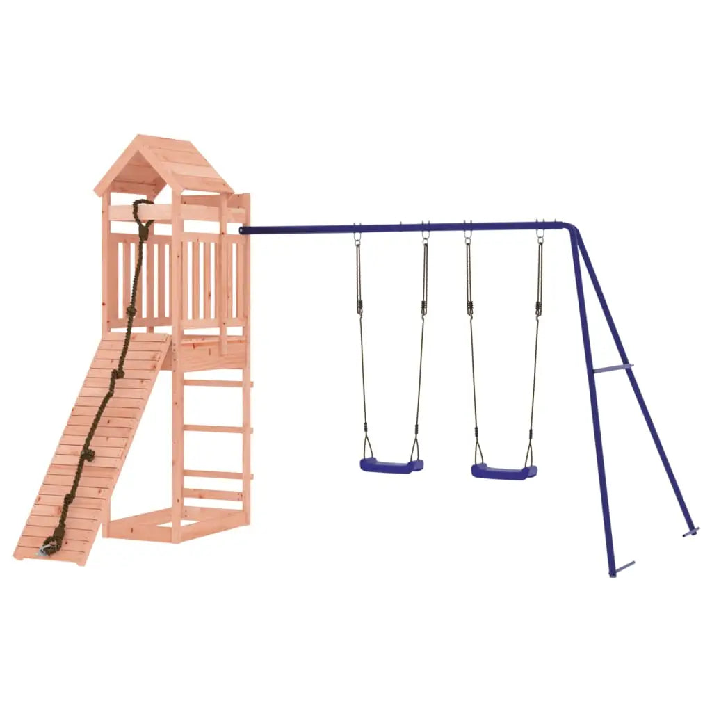 vidaXL Outdoor Playset Solid Wood Douglas - Toys & Games > Outdoor Play Equipment > Swing Sets & Playsets