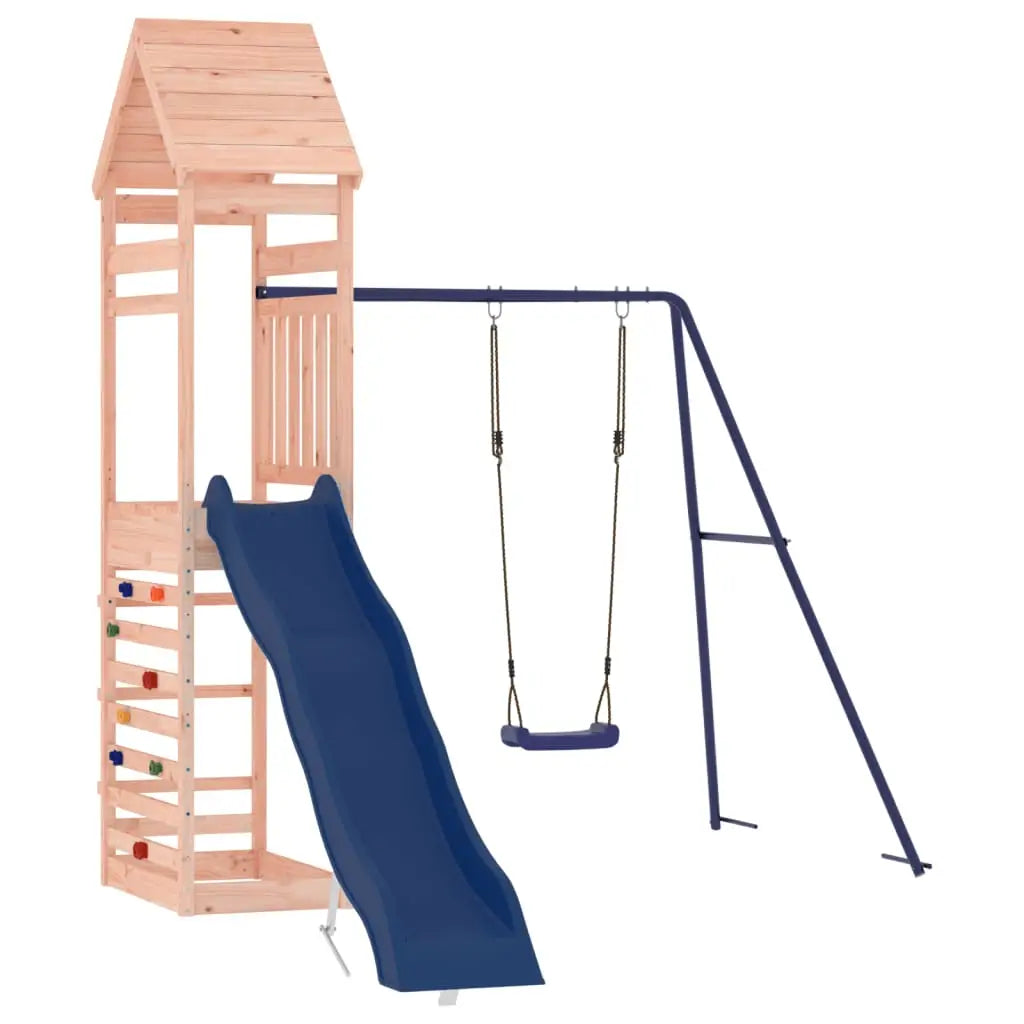 vidaXL Outdoor Playset Solid Wood Douglas - Toys & Games > Outdoor Play Equipment > Swing Sets & Playsets