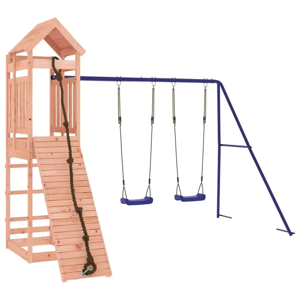 vidaXL Outdoor Playset Solid Wood Douglas - Toys & Games > Outdoor Play Equipment > Swing Sets & Playsets