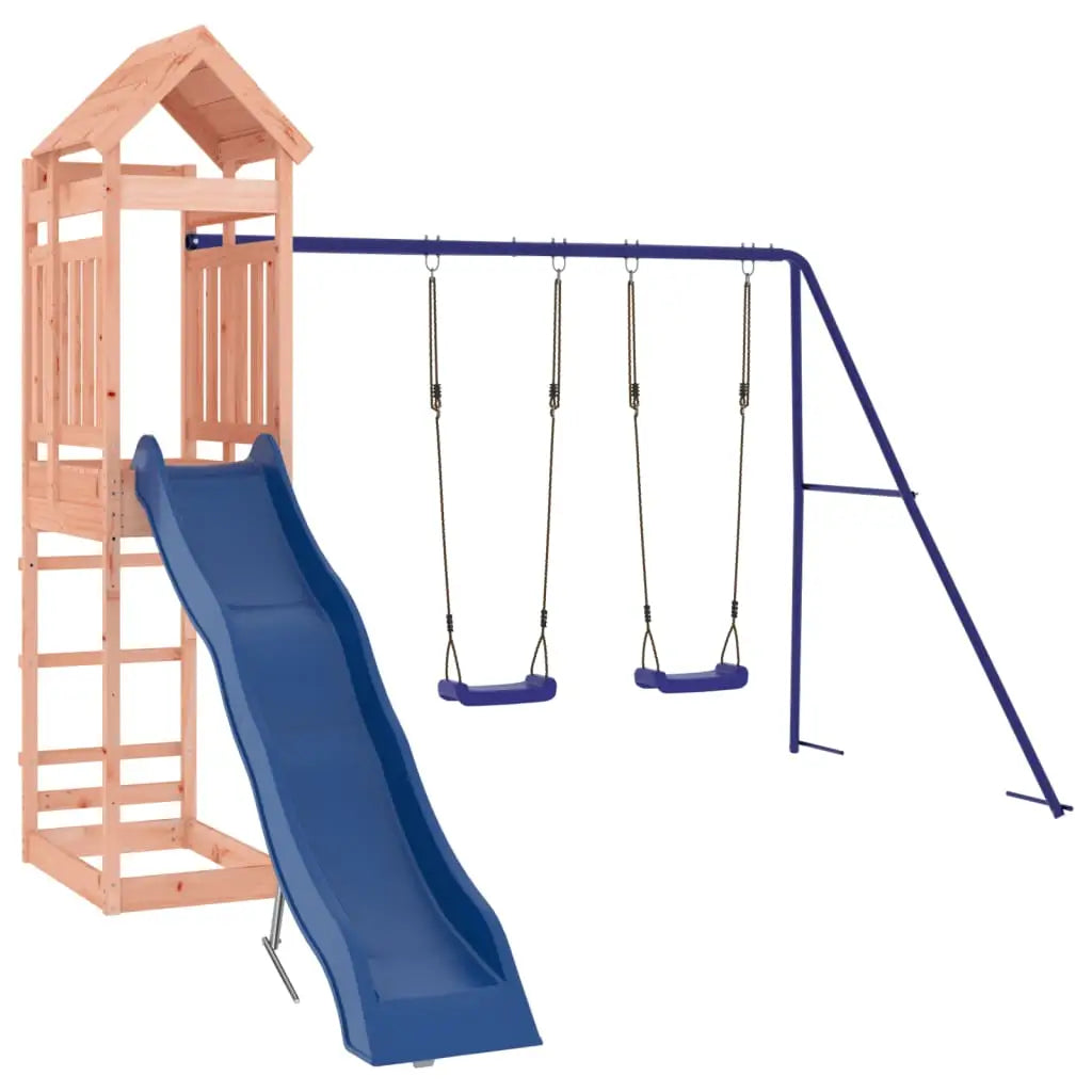 vidaXL Outdoor Playset Solid Wood Douglas - Toys & Games > Outdoor Play Equipment > Swing Sets & Playsets