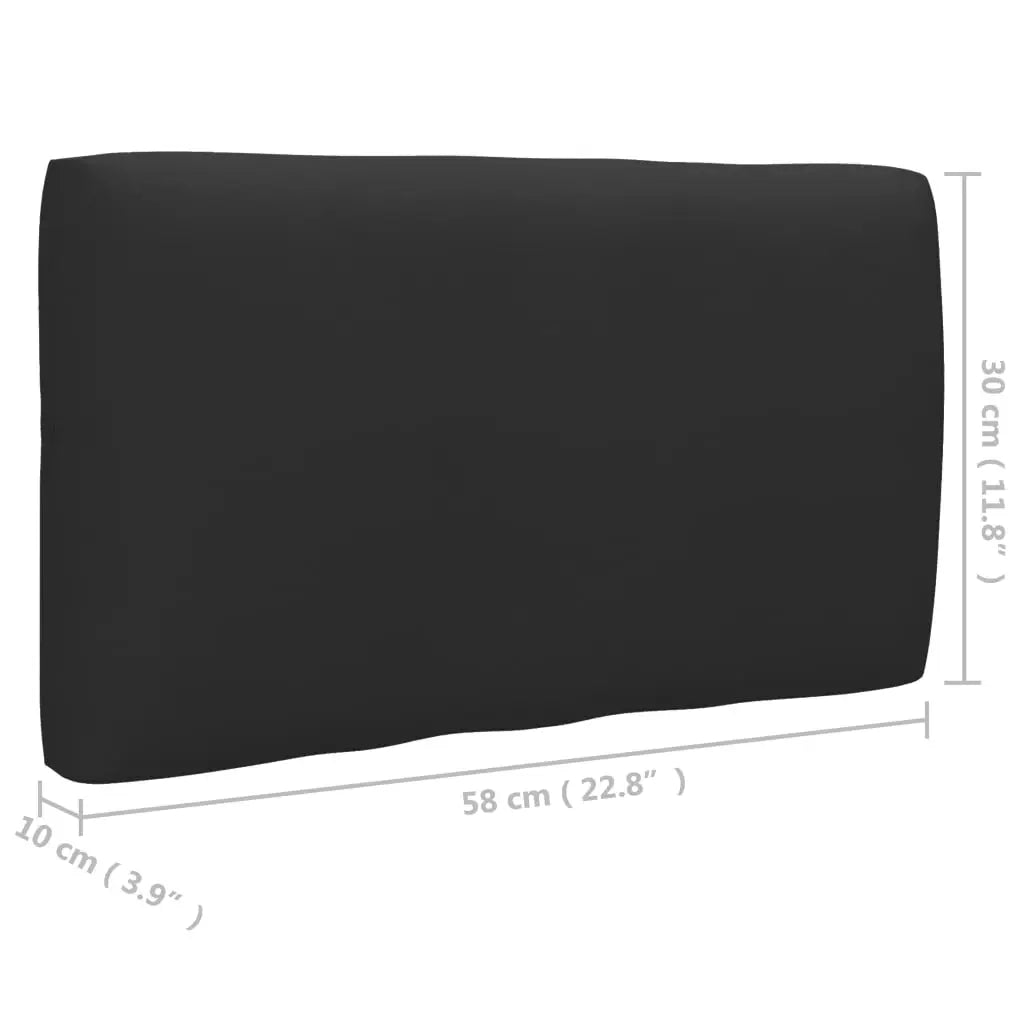 vidaXL Pallet Cushions 3 pcs Black Fabric - Home & Garden > Decor > Chair & Sofa Cushions