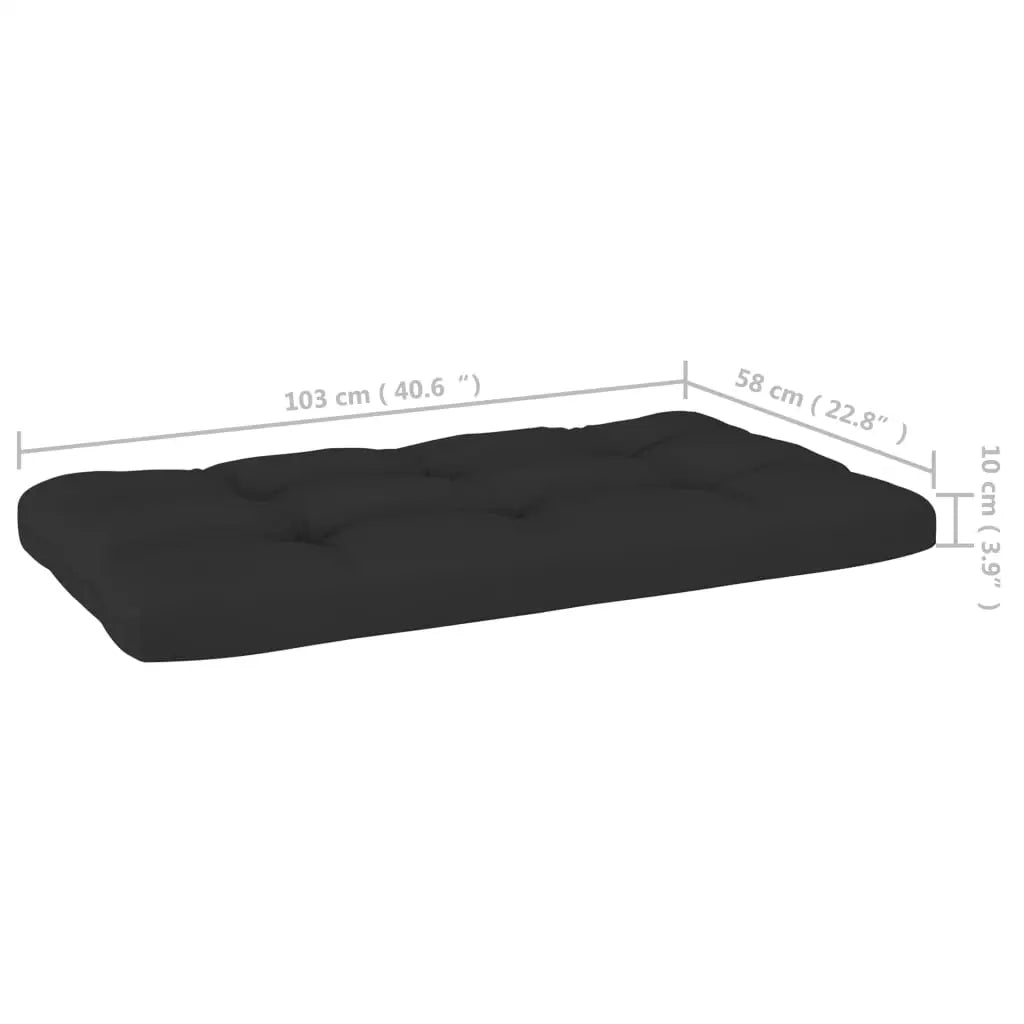 vidaXL Pallet Cushions 3 pcs Black Fabric - Home & Garden > Decor > Chair & Sofa Cushions