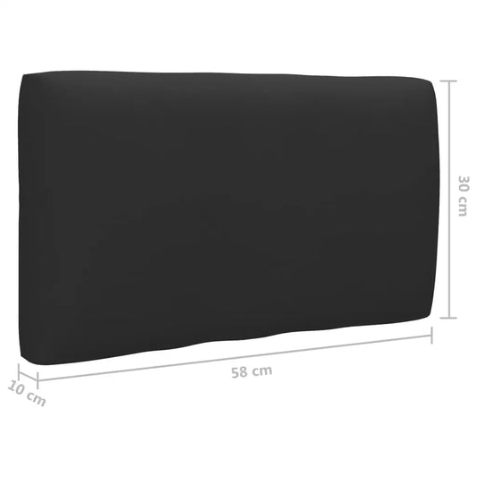 vidaXL Pallet Cushions 3 pcs Black Fabric - Home & Garden > Decor > Chair & Sofa Cushions