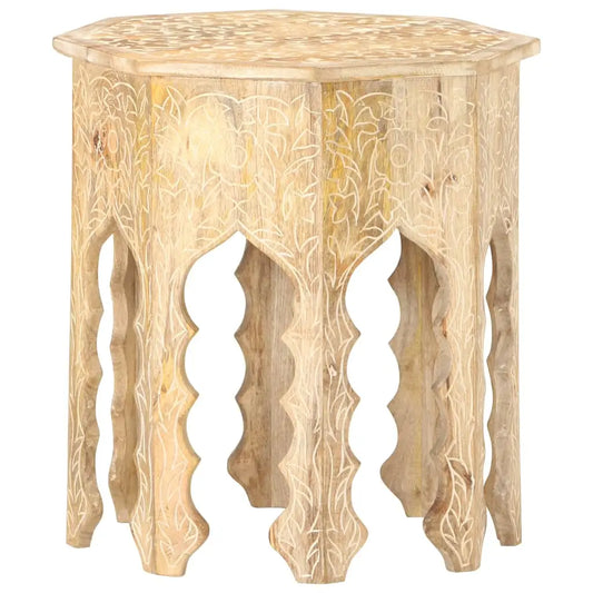 vidaXL Side Table Ø18.9’’ Solid Mango Wood - Furniture > Tables > Accent Tables > End Tables