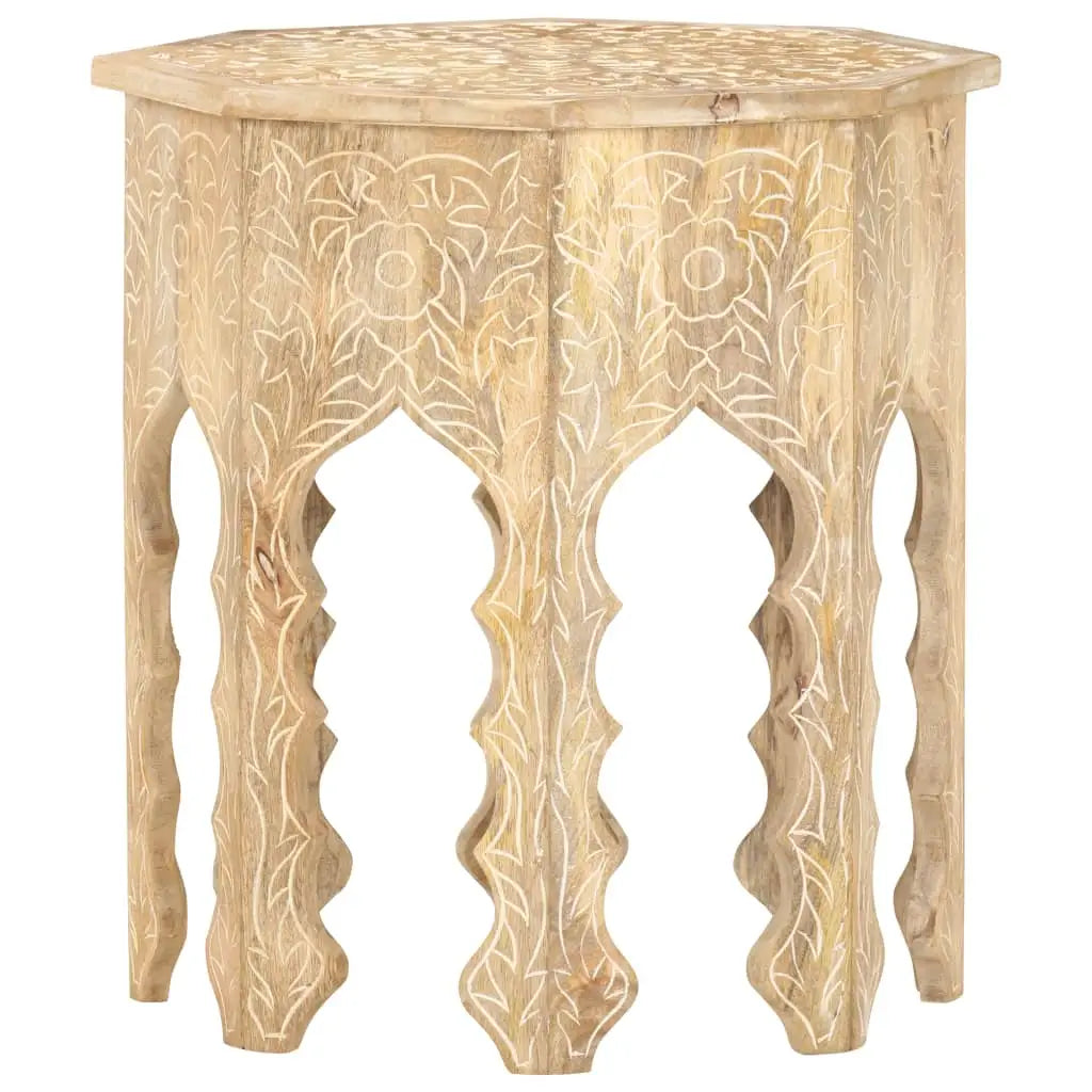 vidaXL Side Table Ø18.9’’ Solid Mango Wood - Furniture > Tables > Accent Tables > End Tables