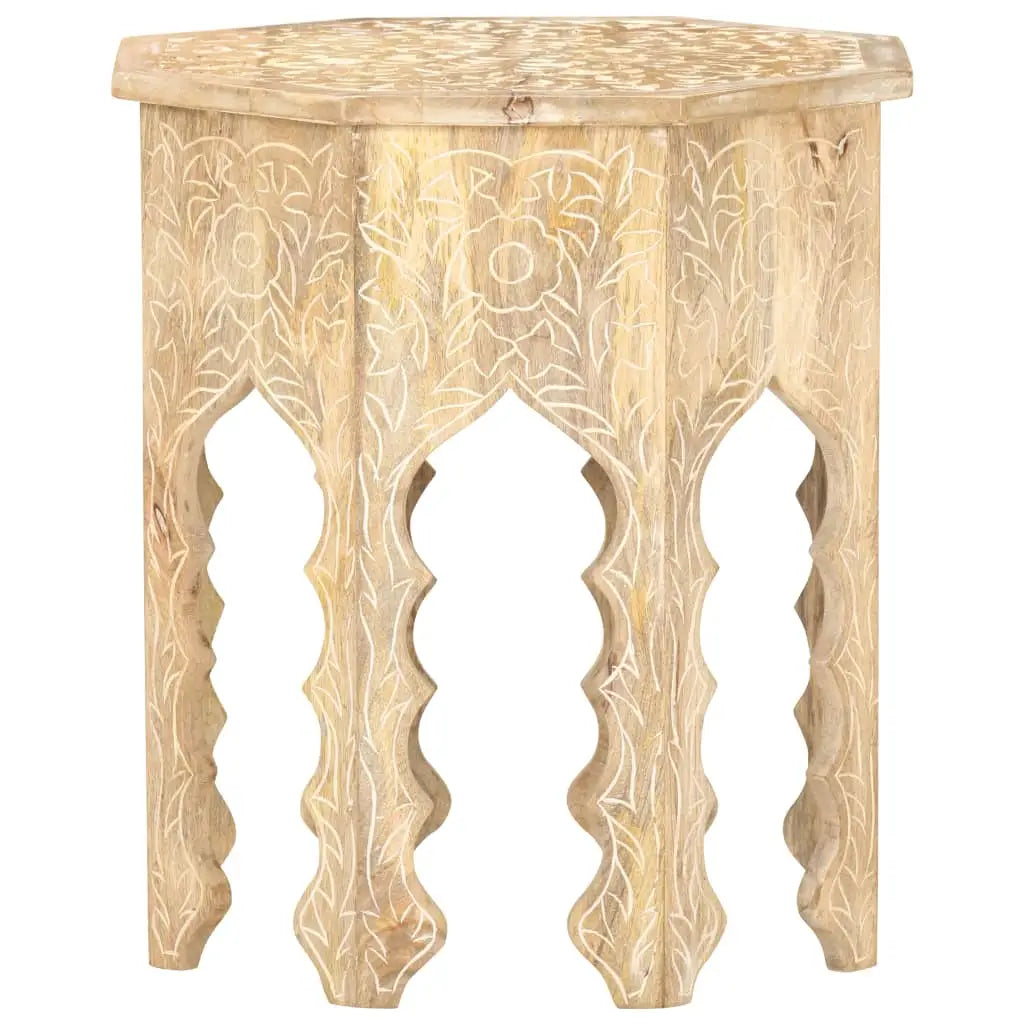 vidaXL Side Table Ø18.9’’ Solid Mango Wood - Furniture > Tables > Accent Tables > End Tables
