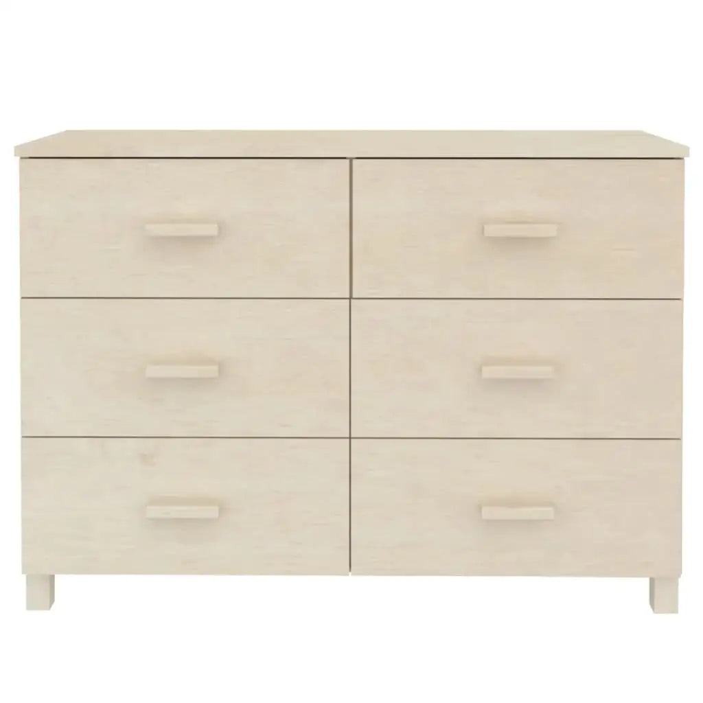 vidaXL Sideboard Buffet Console Cabinet with Storage HAMAR Solid Wood Pine - Furniture > Cabinets & Storage > Buffets &