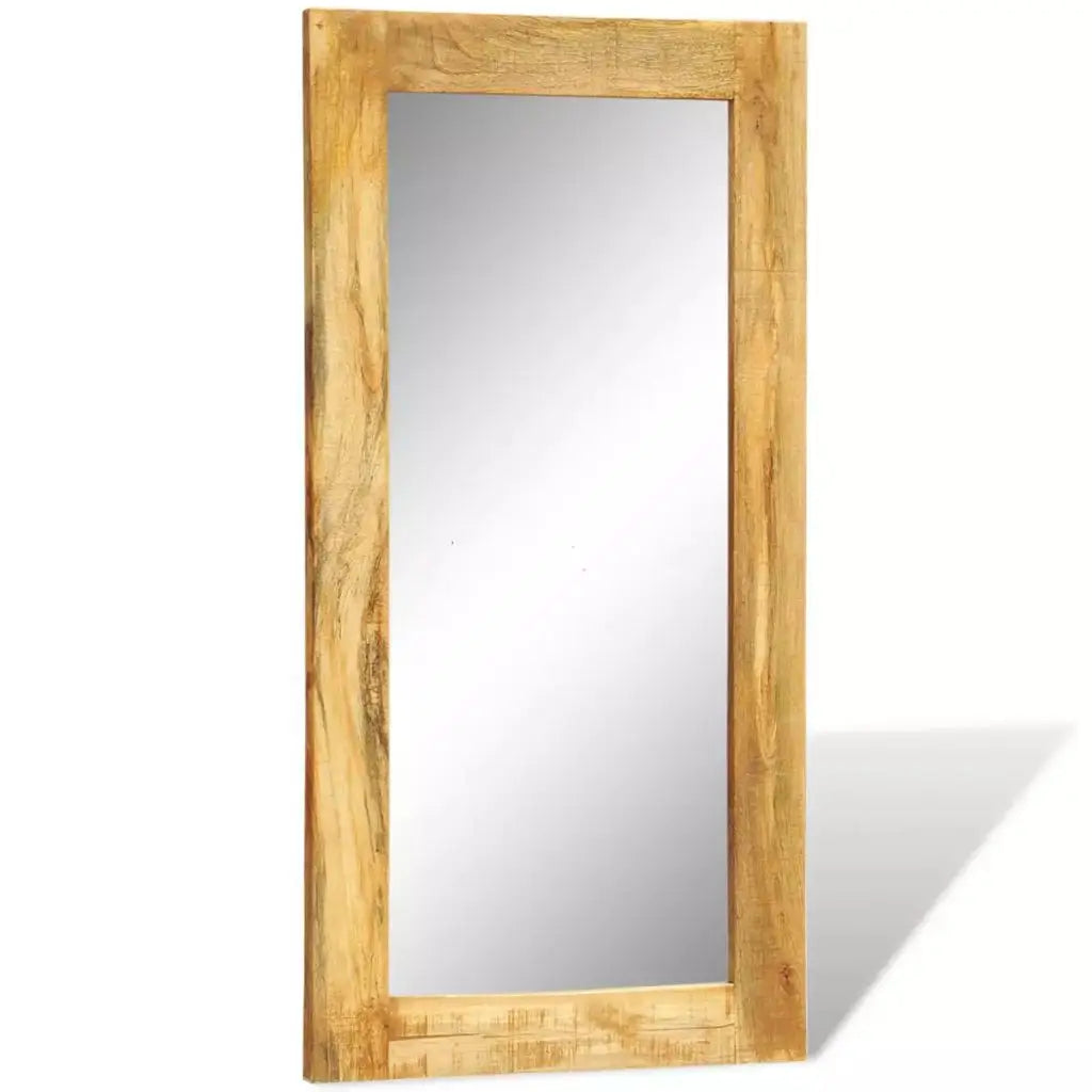 vidaXL Solid Wood Framed Rectangle Wall Mirror 47.2’’x23.6’’ - Home & Garden > Decor > Mirrors