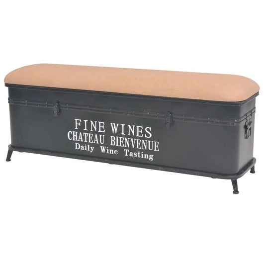 vidaXL Storage Bench with Cushion 40.6’’x11.8’’x15.7’’ - Furniture > Benches > Storage & Entryway Benches