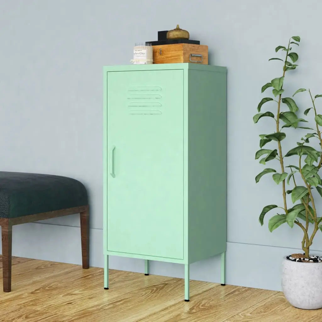 vidaXL Storage Cabinet Freestanding File Cabinet with Shelves for Office Steel - Mint - Furniture > Cabinets & Storage