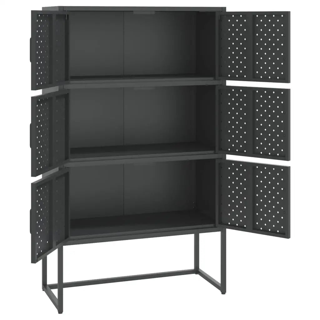 vidaXL Storage Cabinet Sideboard Cabinet for Entryway Bedroom Office Steel - Furniture > Cabinets & Storage > Storage