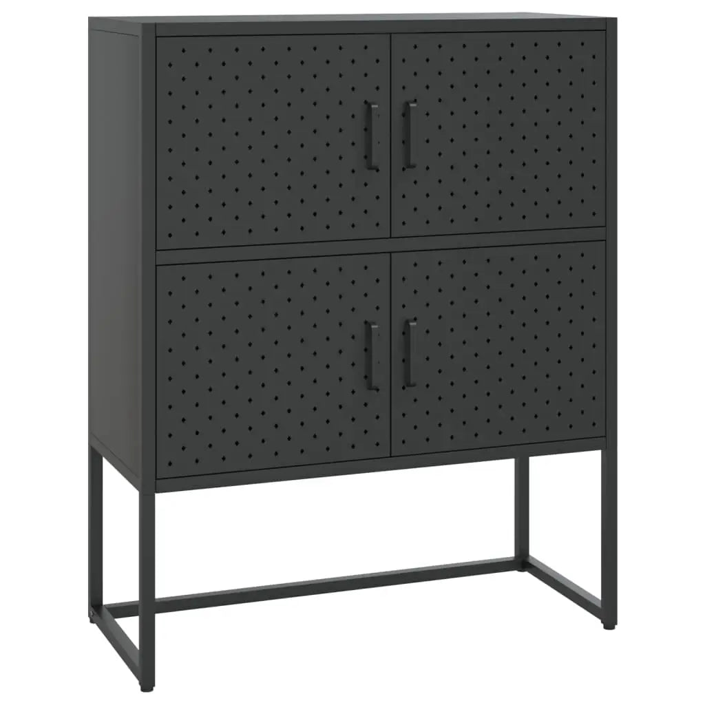 vidaXL Storage Cabinet Sideboard Cabinet for Entryway Bedroom Office Steel - Furniture > Cabinets & Storage > Storage