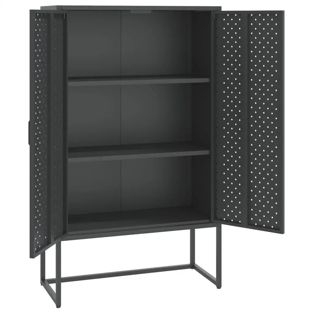 vidaXL Storage Cabinet Sideboard Cabinet for Entryway Bedroom Office Steel - Furniture > Cabinets & Storage > Storage