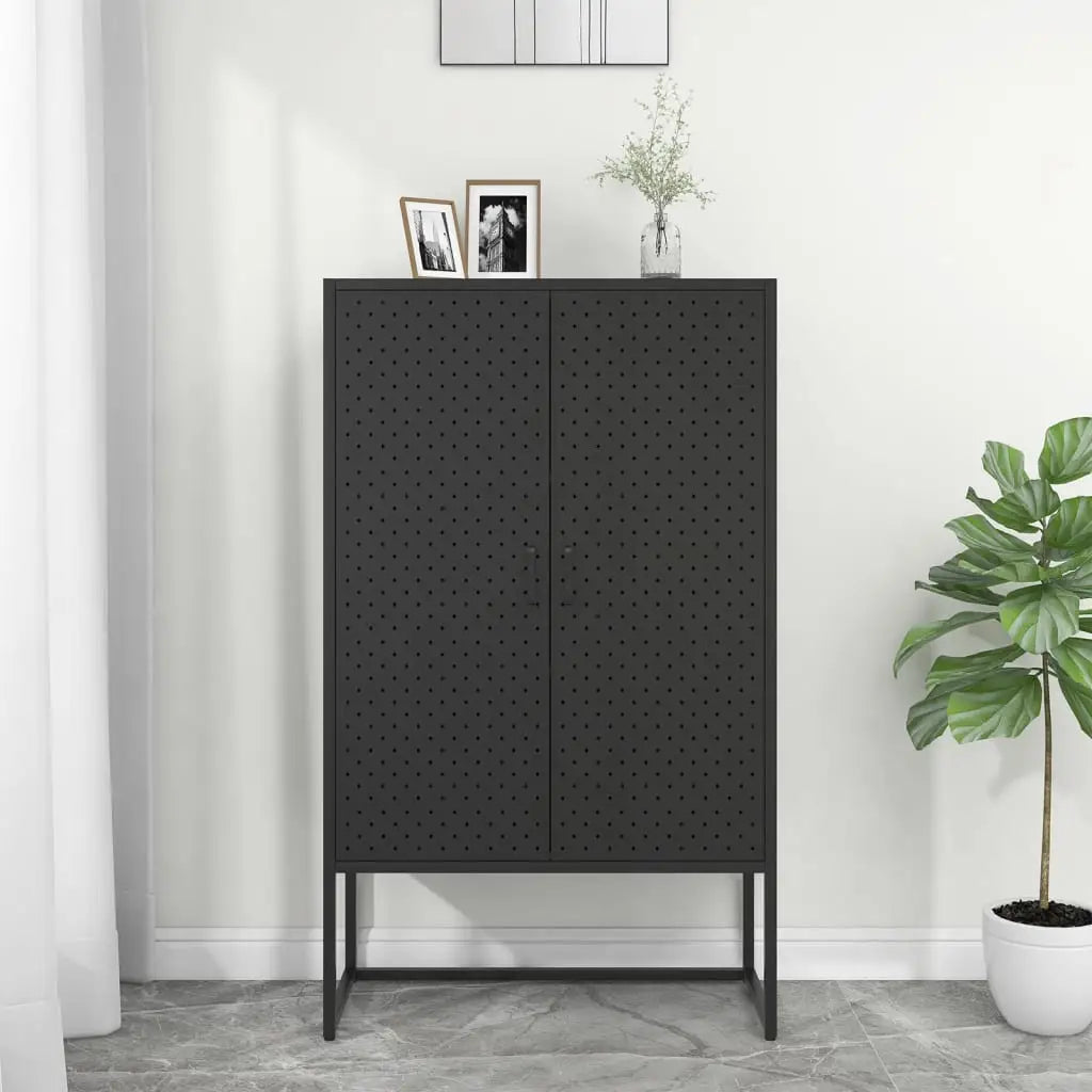 vidaXL Storage Cabinet Sideboard Cabinet for Entryway Bedroom Office Steel - Furniture > Cabinets & Storage > Storage
