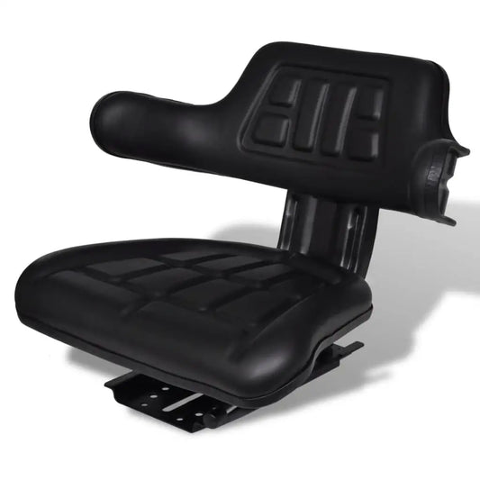vidaXL Tractor Seat with Backrest Black - Home & Garden > Lawn & Garden > Outdoor Power Equipment Accessories > Tractor