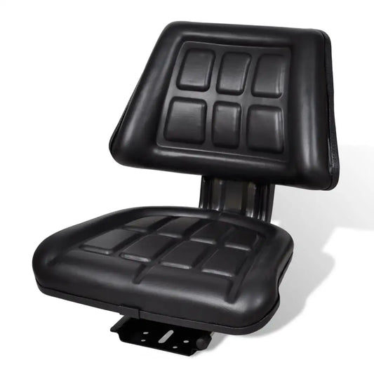 vidaXL Tractor Seat with Backrest Black - Home & Garden > Lawn & Garden > Outdoor Power Equipment Accessories > Tractor