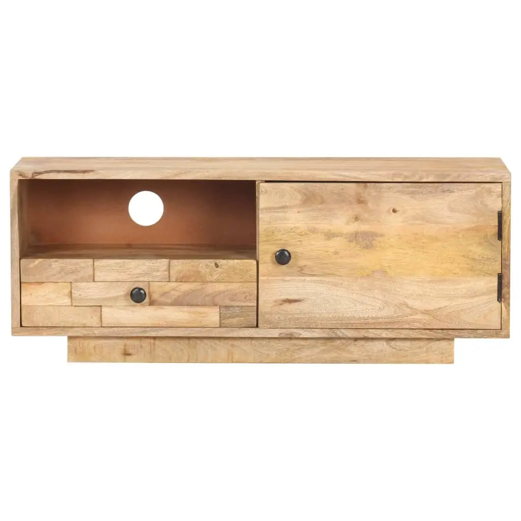 vidaXL TV Stand 35.4’’x11.8’’x13.8’’ Solid Wood Mango - Furniture > TV benches & TV stands