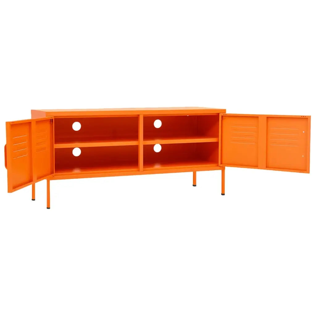vidaXL TV Stand TV Unit Sideboard Home TV Console Media Unit Cupboard Steel - Furniture > Entertainment Centers & TV