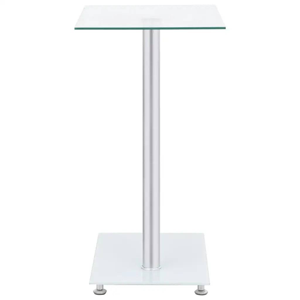 vidaXL U-Shaped Side Table Transparent 17.7’’x11.8’’x22.8’’ Tempered Glass - Furniture > Tables > Accent Tables > End