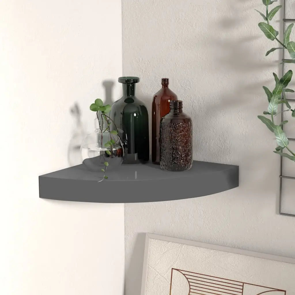 vidaXL Wall Corner Shelf Floating Corner Shelf Wall Mounted Display Shelf - Furniture > Shelving > Wall Shelves & Ledges