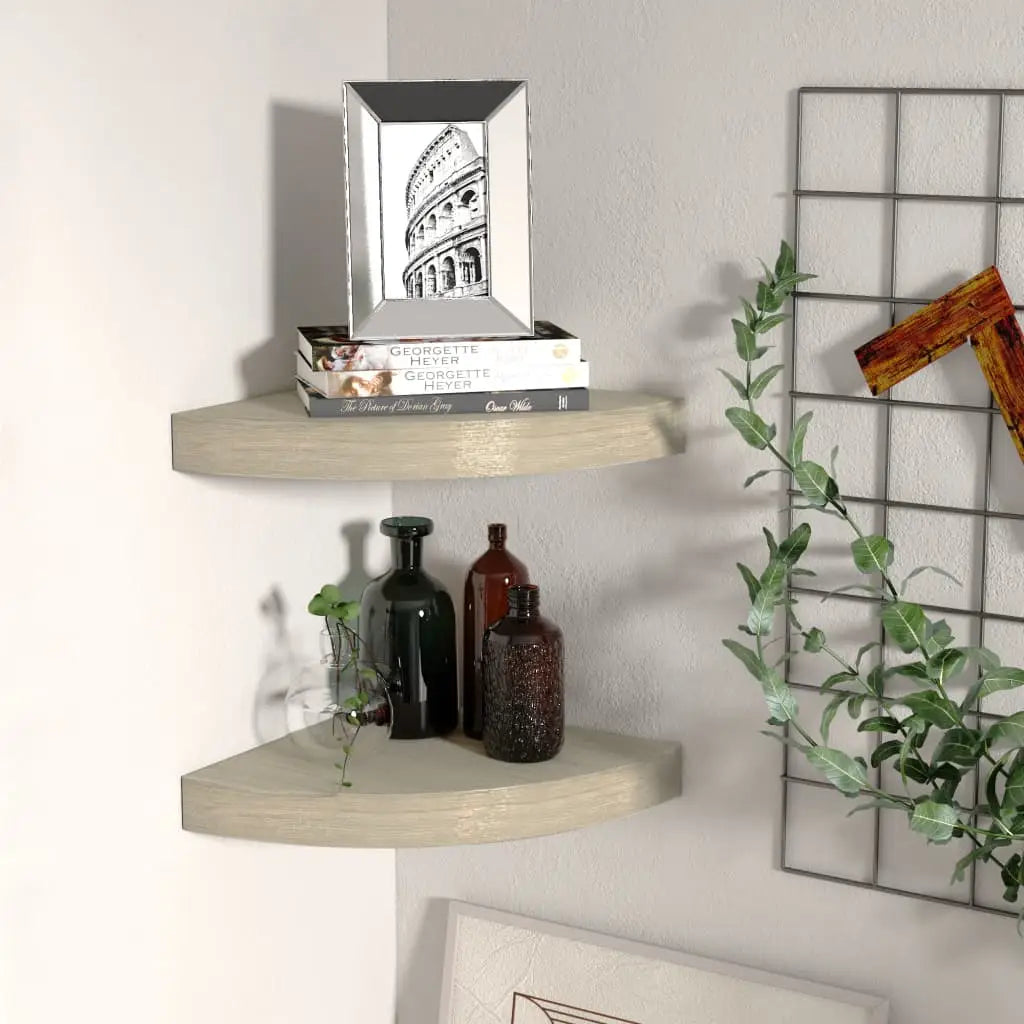 vidaXL Wall Corner Shelf Floating Corner Shelf Wall Mounted Display Shelf - Furniture > Shelving > Wall Shelves & Ledges