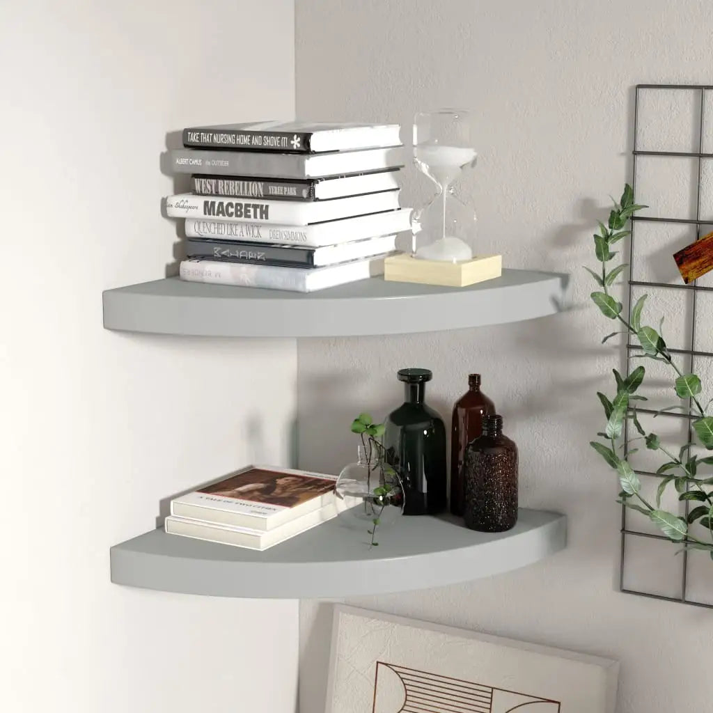 vidaXL Wall Corner Shelf Floating Corner Shelf Wall Mounted Display Shelf - Furniture > Shelving > Wall Shelves & Ledges