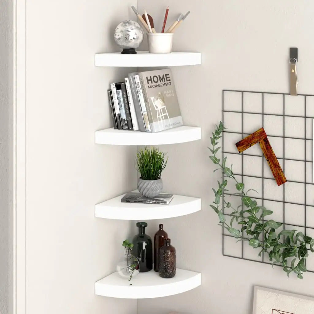 vidaXL Wall Corner Shelf Floating Corner Shelf Wall Mounted Display Shelf - Furniture > Shelving > Wall Shelves & Ledges