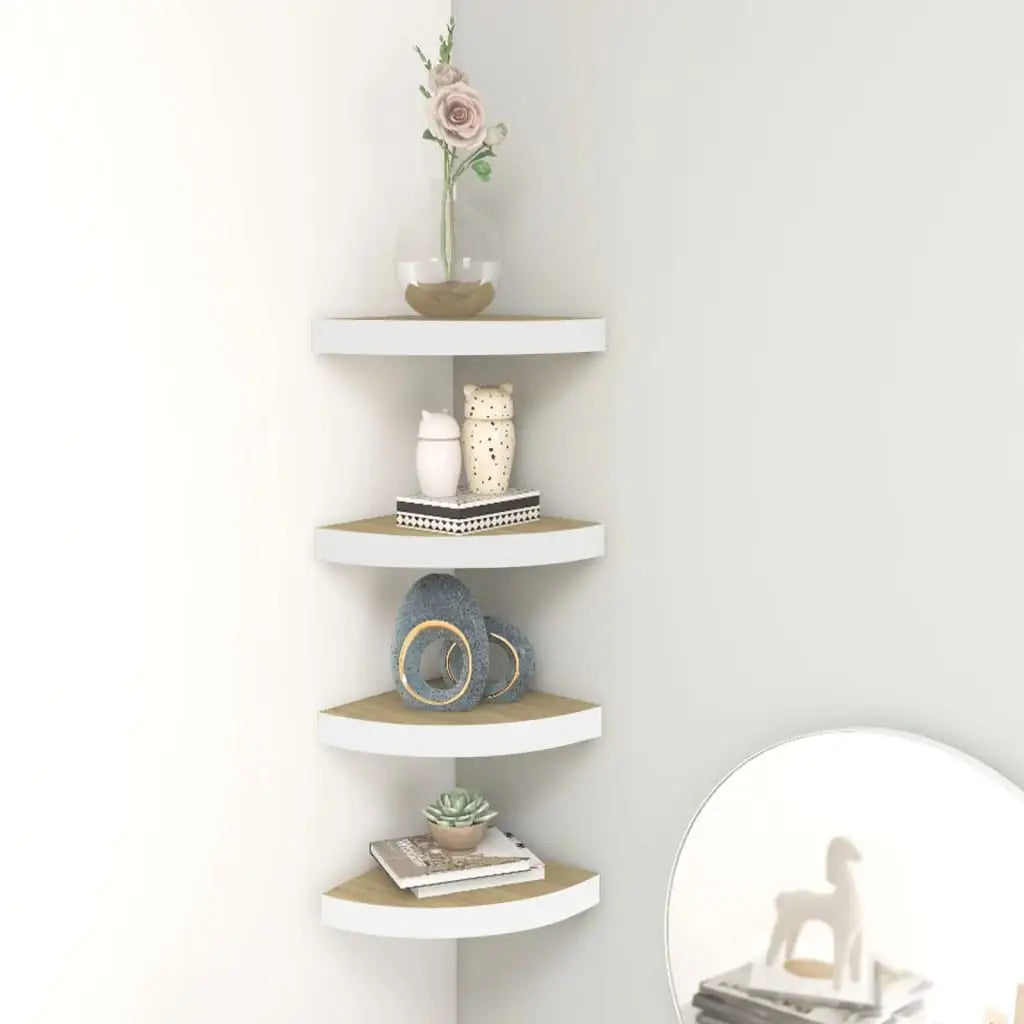 vidaXL Wall Corner Shelf Floating Corner Shelf Wall Mounted Display Shelf - Furniture > Shelving > Wall Shelves & Ledges