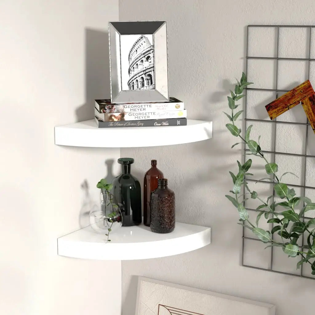 vidaXL Wall Corner Shelf Floating Corner Shelf Wall Mounted Display Shelf - Furniture > Shelving > Wall Shelves & Ledges