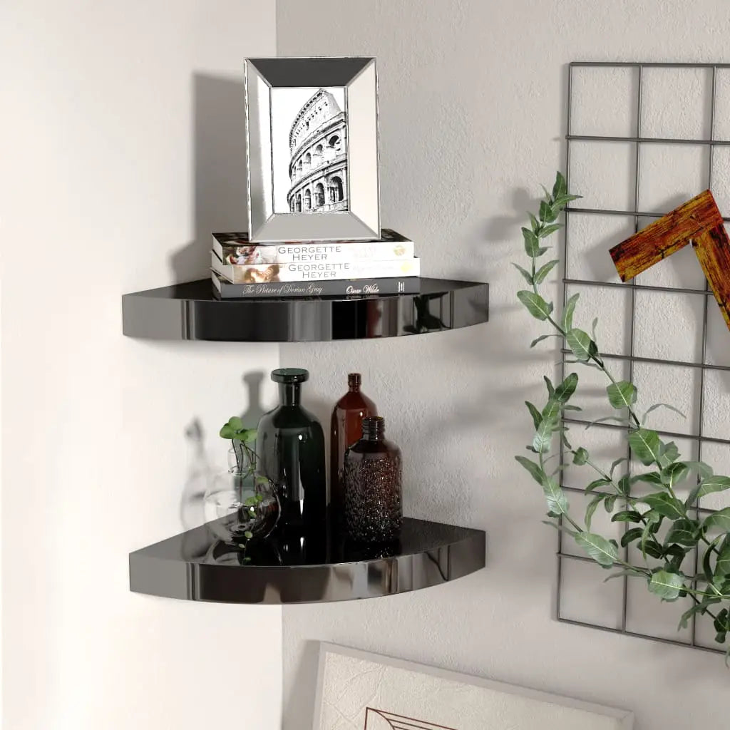 vidaXL Wall Corner Shelf Floating Corner Shelf Wall Mounted Display Shelf - Furniture > Shelving > Wall Shelves & Ledges