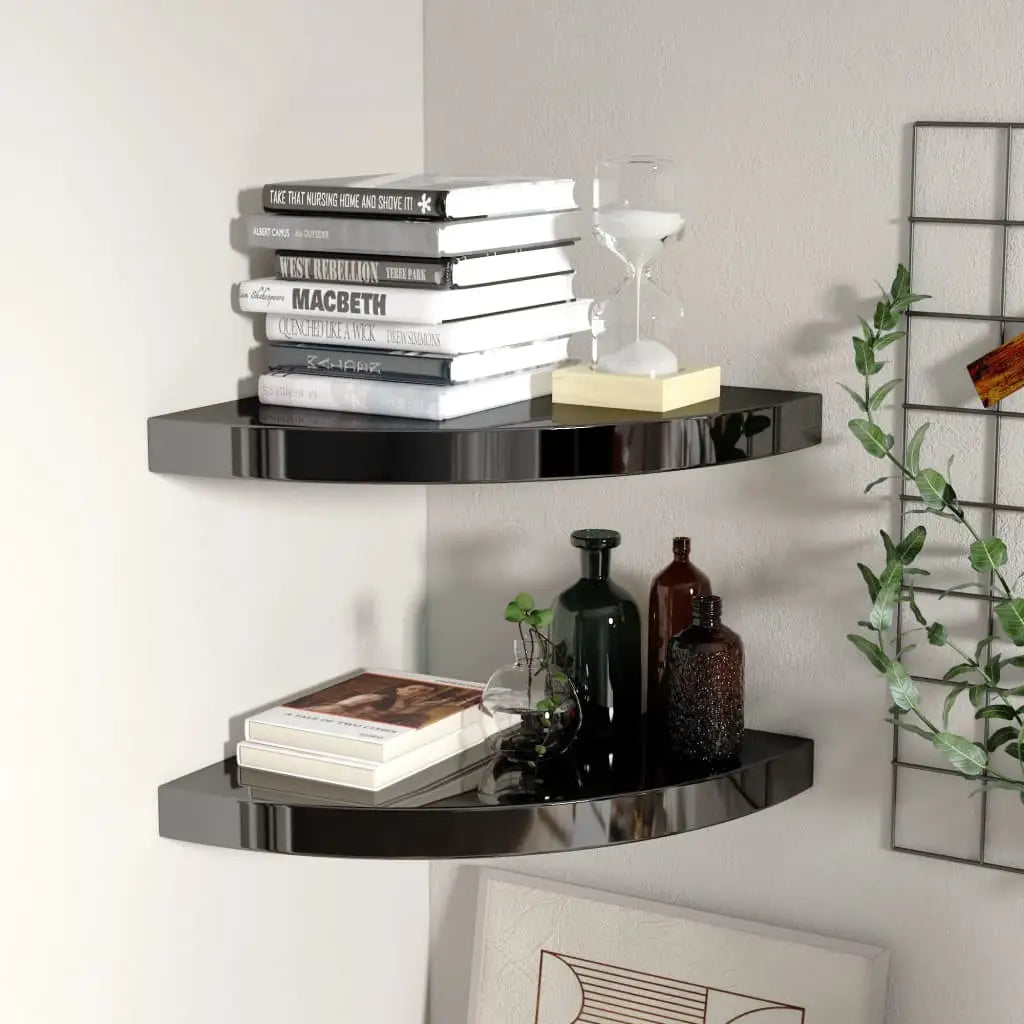 vidaXL Wall Corner Shelf Floating Corner Shelf Wall Mounted Display Shelf - Furniture > Shelving > Wall Shelves & Ledges