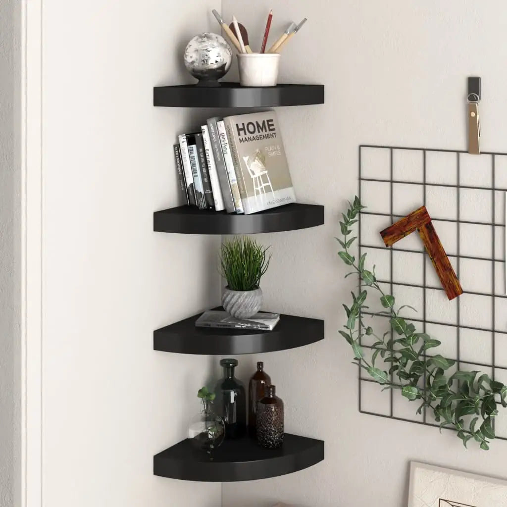 vidaXL Wall Corner Shelf Floating Corner Shelf Wall Mounted Display Shelf - Furniture > Shelving > Wall Shelves & Ledges