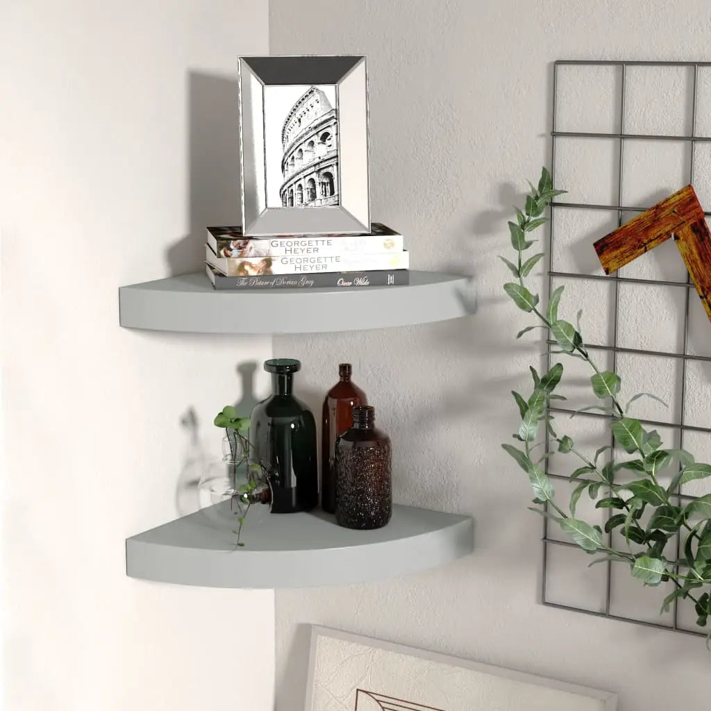 vidaXL Wall Corner Shelf Floating Corner Shelf Wall Mounted Display Shelf - Furniture > Shelving > Wall Shelves & Ledges