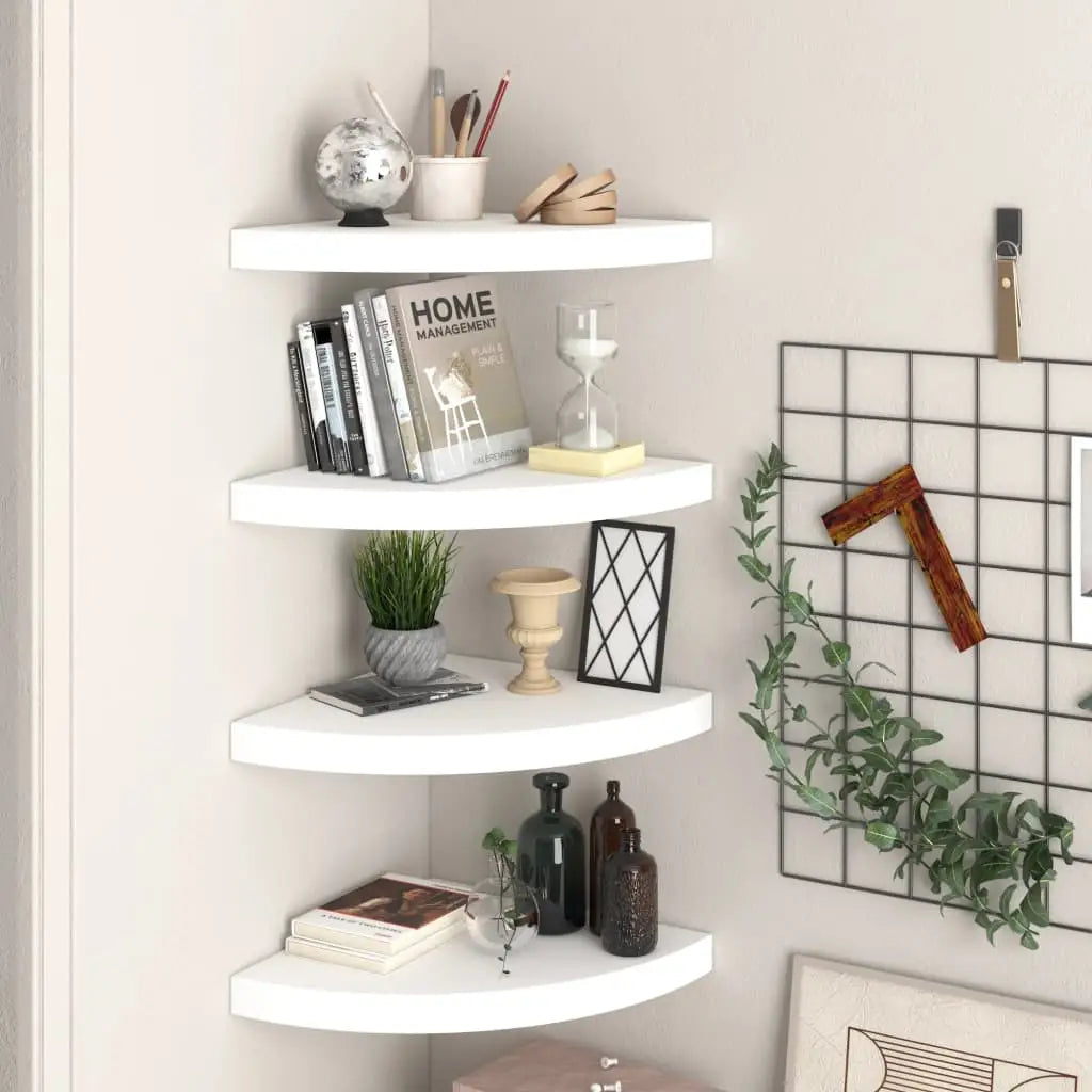vidaXL Wall Corner Shelf Floating Corner Shelf Wall Mounted Display Shelf - Furniture > Shelving > Wall Shelves & Ledges