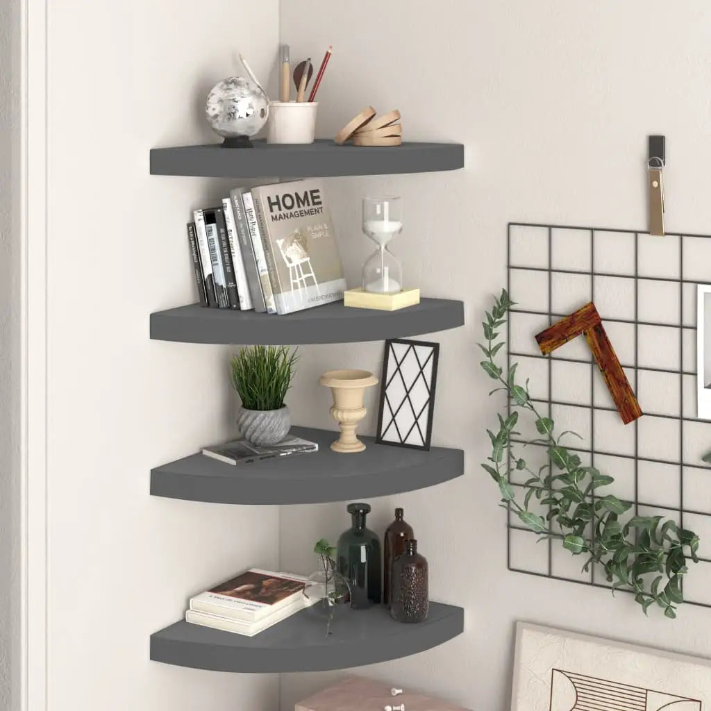 vidaXL Wall Corner Shelf Floating Corner Shelf Wall Mounted Display Shelf - Furniture > Shelving > Wall Shelves & Ledges