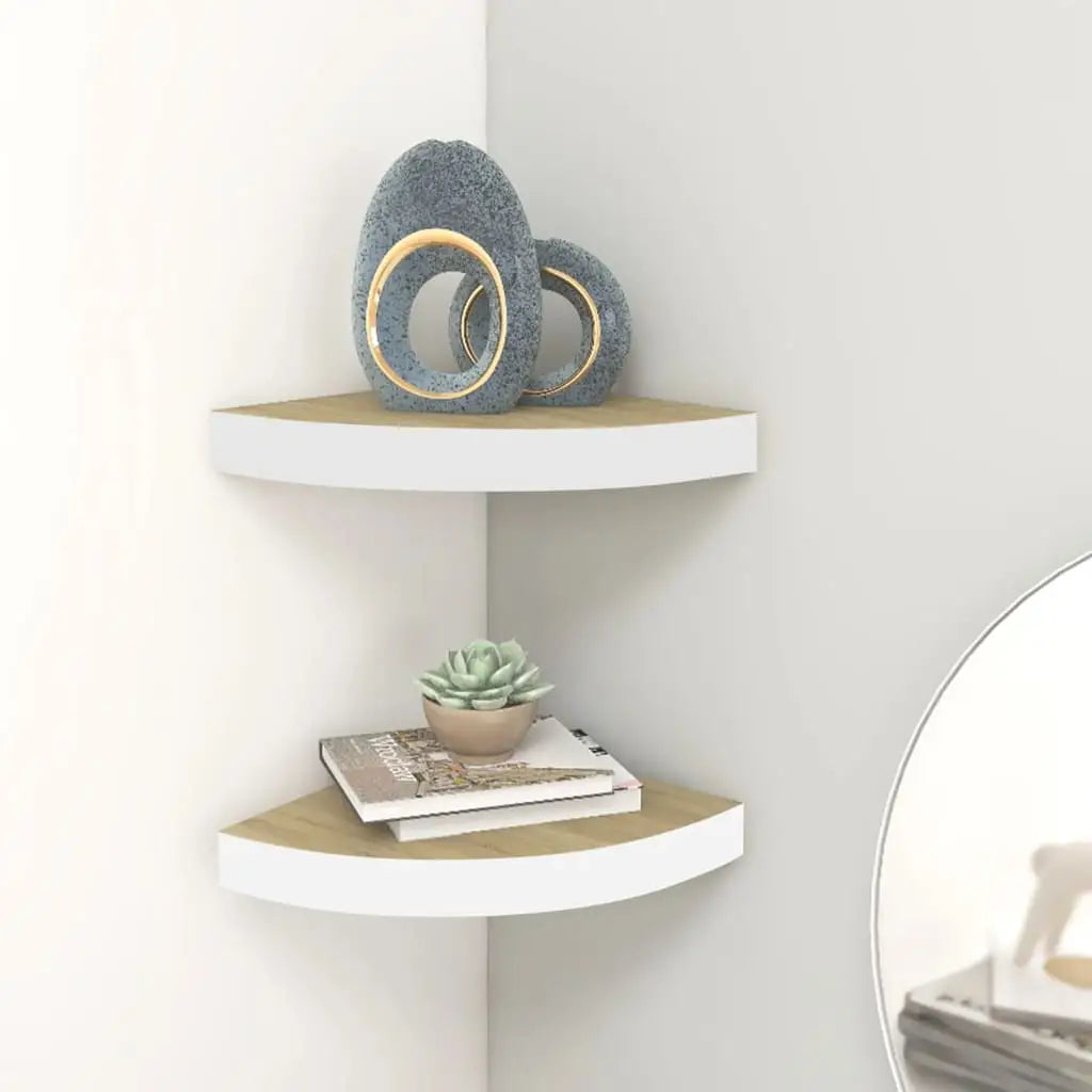 vidaXL Wall Corner Shelf Floating Corner Shelf Wall Mounted Display Shelf - Furniture > Shelving > Wall Shelves & Ledges