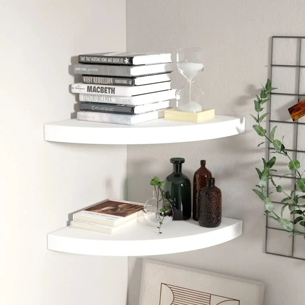 vidaXL Wall Corner Shelf Floating Corner Shelf Wall Mounted Display Shelf - Furniture > Shelving > Wall Shelves & Ledges