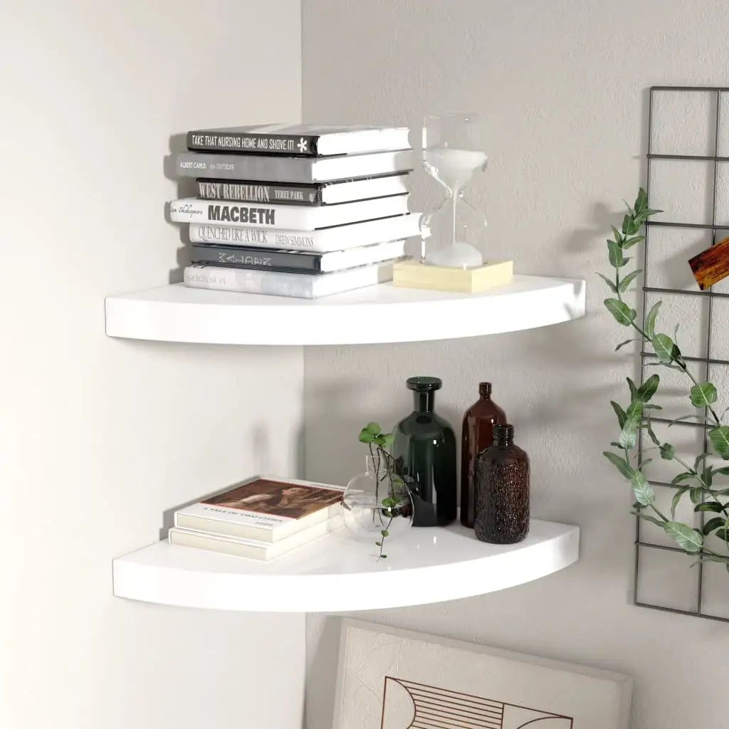 vidaXL Wall Corner Shelf Floating Corner Shelf Wall Mounted Display Shelf - Furniture > Shelving > Wall Shelves & Ledges