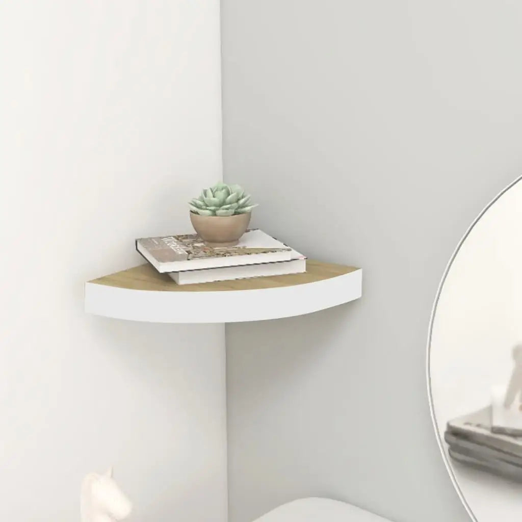 vidaXL Wall Corner Shelf Floating Corner Shelf Wall Mounted Display Shelf - Furniture > Shelving > Wall Shelves & Ledges