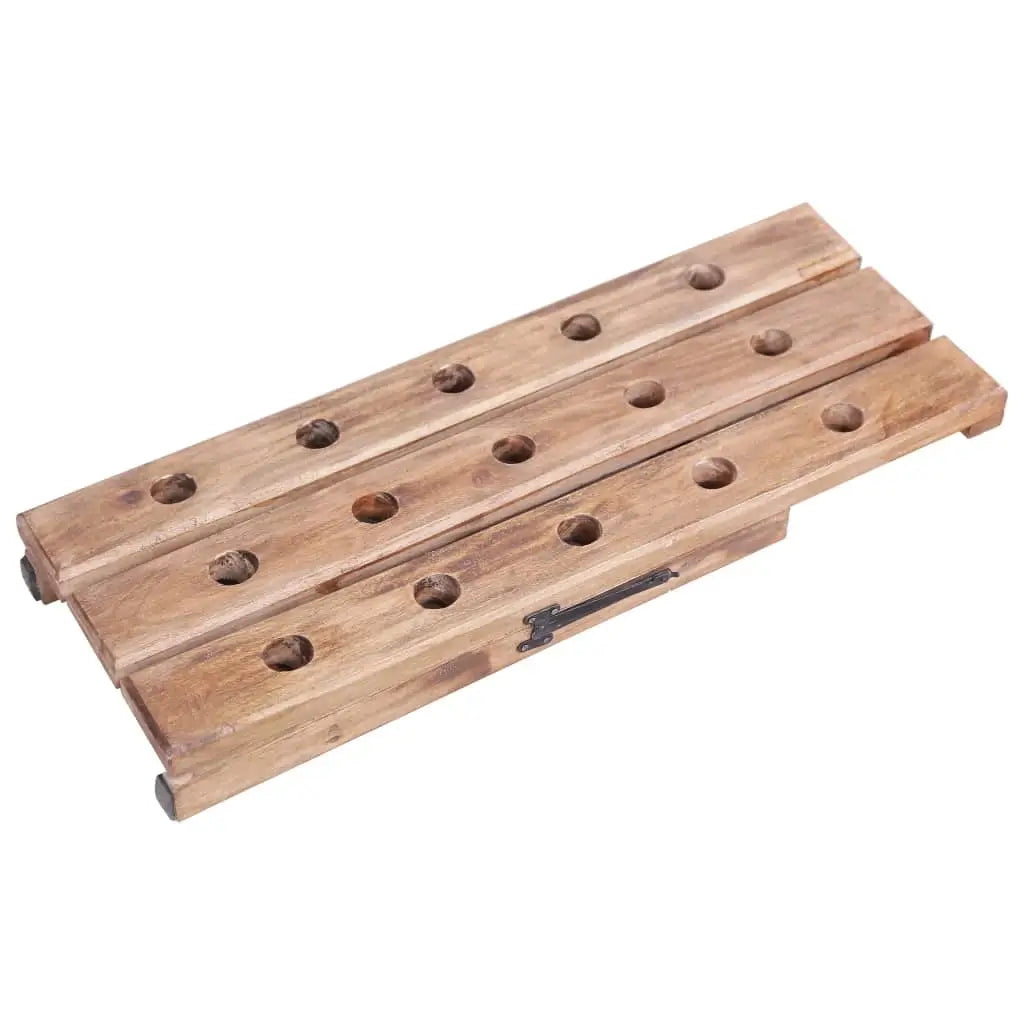 vidaXL Wine Rack for 15 Bottles 10.2’’x19.7’’x27.6’’ Solid Reclaimed Wood - Furniture > Cabinets & Storage > Wine Racks