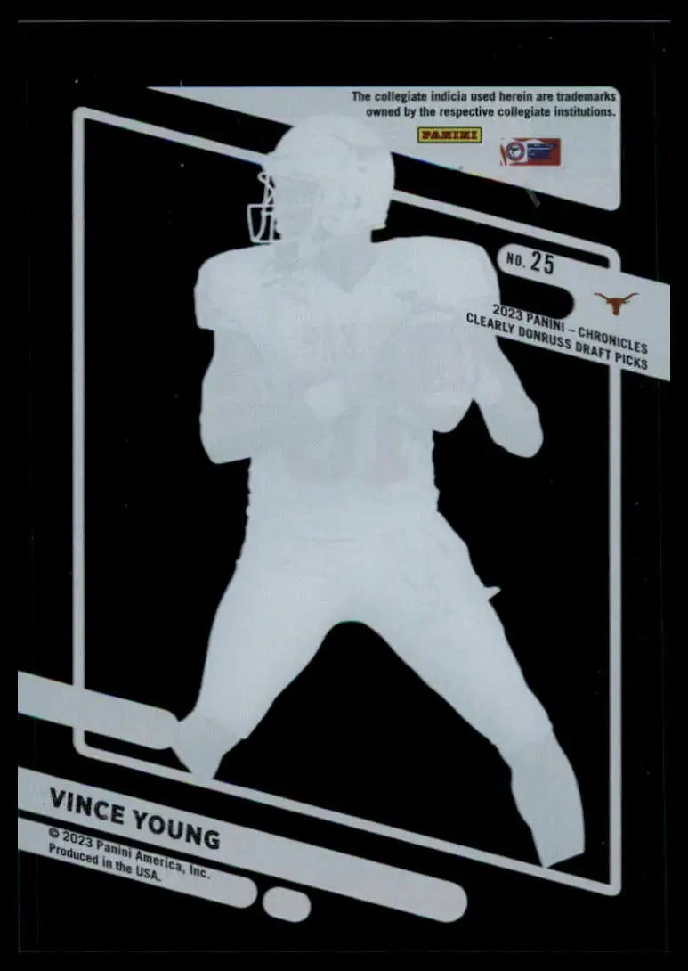 Vince Young football card from Panini Chronicles Draft 2023 Donruss Texas